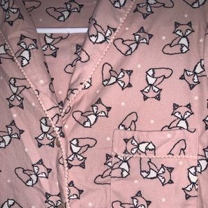 soft pink fox pyjama set